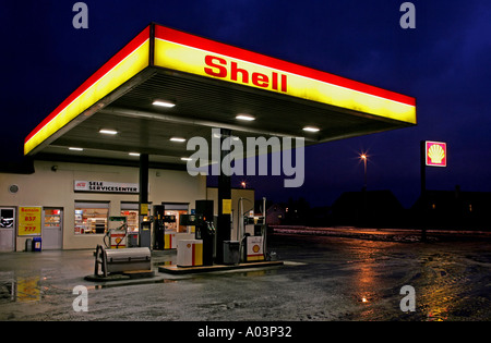 Tankstelle Voll Norwegen Stockfoto