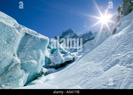 Mer de Glace Glacier Ice Cave, Chamonix, Haute Savoie, Frankreich Stockfoto