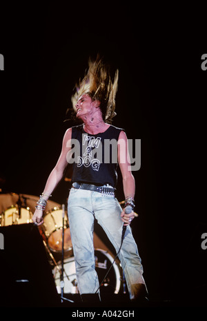 Sebastian Bach April 1989 in Phoenix, Arizona. Stockfoto