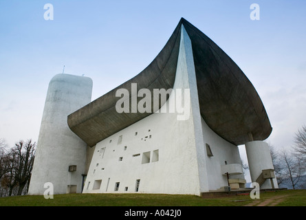 Kapelle Notre Dame du Haut von Le Corbusier in Ronchamp, Frankreich Stockfoto