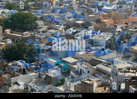 "Blaue Stadt" von Jodhpur aus Meherangarh Fort, Rajasthan, Indien Stockfoto