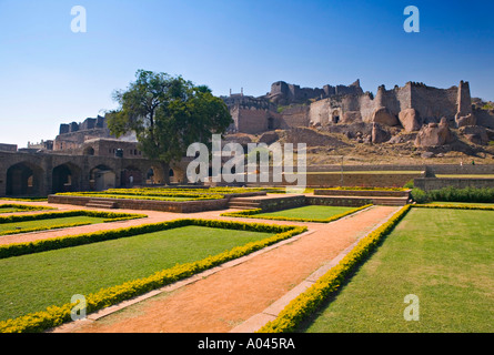 Golconda Fort, Hyderabad, Andhra Pradesh, Indien Stockfoto