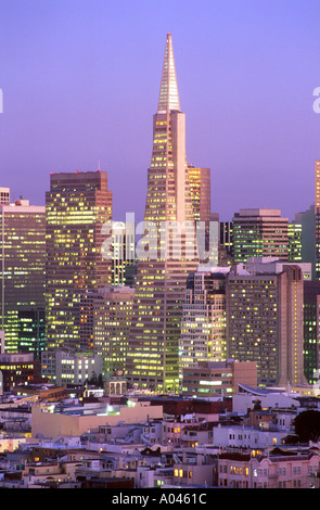 USA-Kalifornien-San Francisco-Skyline-Blick auf Business-Kern Stockfoto