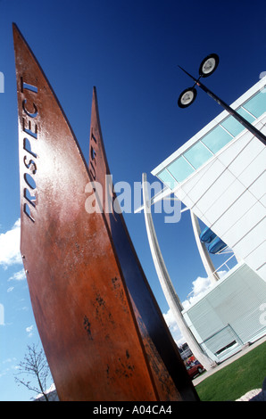 Moderne Kunst außerhalb Greenock Freizeitzentrum Schottland Stockfoto