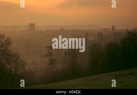 Am Abend Blick über Richmond, North Yorkshire, England, UK. Stockfoto
