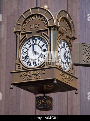 Scottish Legal Life Assurance Society Clock, Glasgow, Schottland, UK Stockfoto