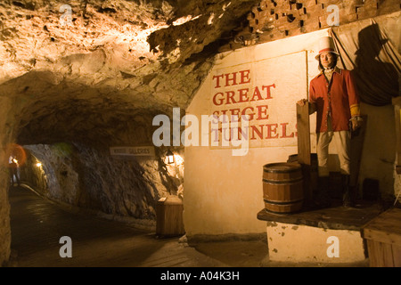 Gibraltar The Great Siege Tunnel Waxwork display Stockfoto