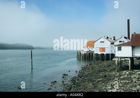 North Pacific historischen Fischereihafen Dorf Edward Britisch-Kolumbien Stockfoto