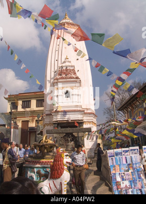 KATHMANDU NEPAL November eines Gedenk Voltives im Swayambhunath Stupa Stockfoto