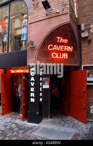 Der bekannteste Club in der Welt der Kaverne in Liverpool England, wo die Beatles angefangen und unterirdischen 247 mal gespielt Stockfoto