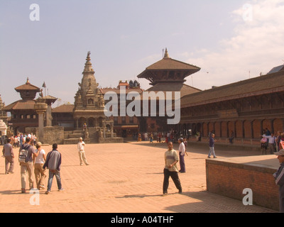 BHAKTAPUR NEPAL November Blick über Durbar Square im Zentrum der Altstadt, bekannt als die Stadt Anhänger Stockfoto