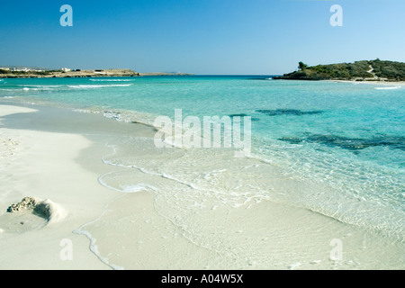 Winter auf Nisi Beach, Ayia Napa, Mittelmeer, Zypern. Stockfoto