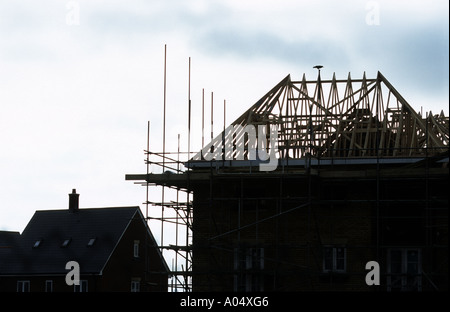 Häuser im Bau, Kesgrave in der Nähe von Ipswich, Suffolk, UK. Stockfoto