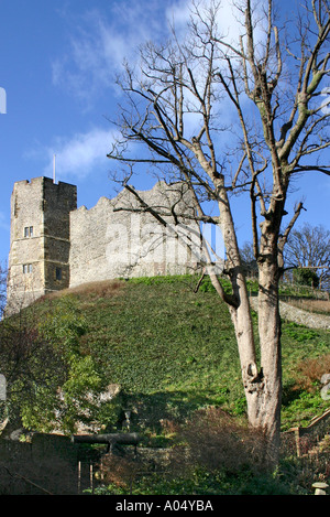 Der Bergfried Lewes Castle East Sussex Stockfoto