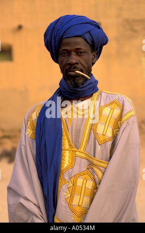 Porträt eines Tuareg-Händlers in Timbuktu, Mali großen Sahara. Stockfoto