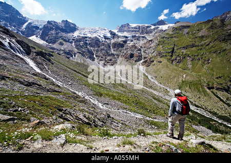 Route 22 22C 22D22E Valnontey Nationalpark Gran Paradiso Italien Stockfoto