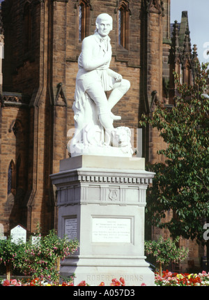 dh Robert Burns DUMFRIES GALLOWAY Robbie Statuenpoet bard historische schottische Figuren schottische Denkmäler Stockfoto