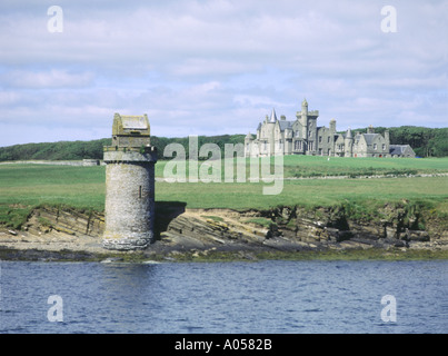 dh Balfour Castle SHAPINSAY INSEL ORKNEY INSELN nördlichste Burg Hotel und Dovecot Dove cote Stockfoto