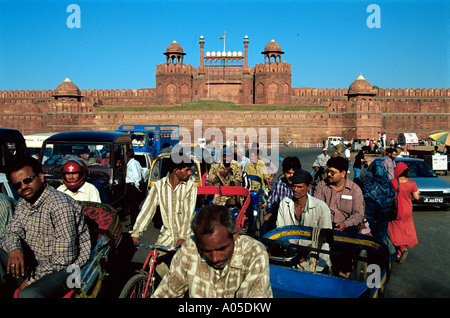 Delhi, Alt-Delhi, Roten Fort Stockfoto