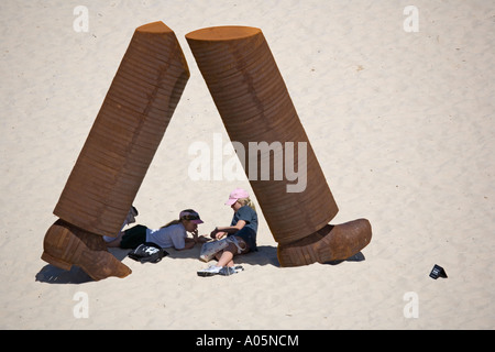 Strand-Skulptur in der jährlichen Kunst Festival Bondi Australien Stockfoto