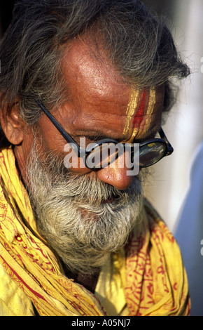 Hinduistische Pilger. Khumb Mela Festival 2001-Allahabad, Uttar Pradesh, Indien. Stockfoto