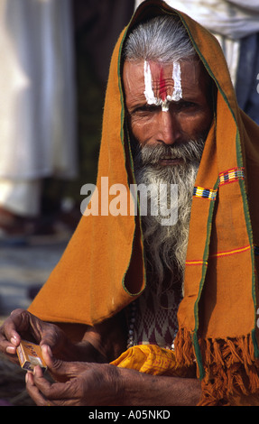 Hinduistische Pilger. Khumb Mela Festival 2001-Allahabad, Uttar Pradesh, Indien. Stockfoto