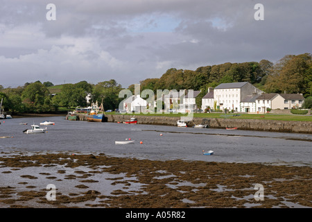 Irland County Mayo Newport Newport Fluss und Kai Stockfoto