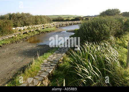 Irland County Mayo Killeen Bunlahinch Klöppel Brücke über Carrownisky Stockfoto