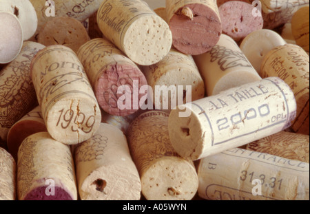 Weinkorken in Nahaufnahme Stockfoto