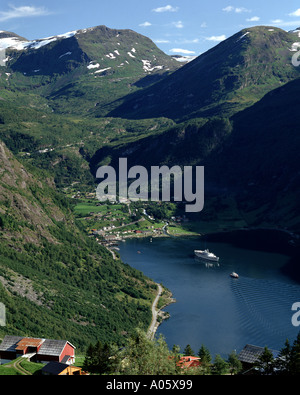Nein - mehr OG ROMSDAL: Geirangerfjord Stockfoto