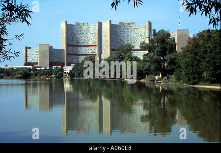 U N O Gebäude in Wien Stockfoto