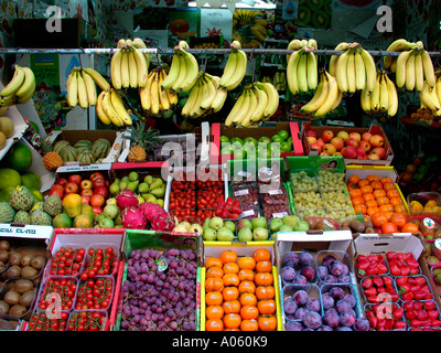 Obst-stand auf dem Carmel-Markt in Tel Aviv Israel Stockfoto