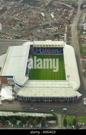 Luftaufnahme von West Bromwich Albion Football Club in Birmingham, auch bekannt als the Hawthorns, Heimat der Baggies Stockfoto