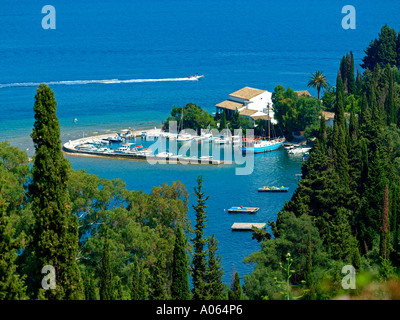 Insel Korfu, Kringels Hafen Stockfoto