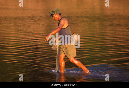 Angeln. Luang Nam Tha, Laos. Stockfoto