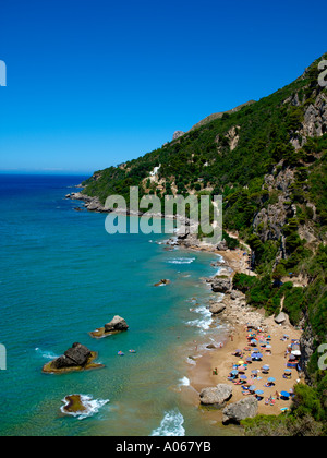 Insel Korfu, Myrten Strand Stockfoto