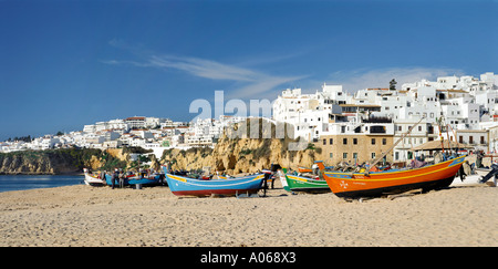 Albufeira, Fischerstrand Stockfoto