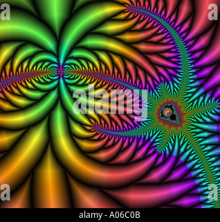 Computer-Fraktal - abstrakte Muster Stockfoto