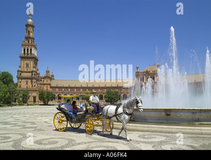 Sevilla, Plaza de Espana, Andalusien, Spanien Stockfoto