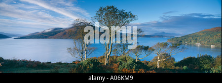 Loch Alsh den Sound of Sleat die Isle Of Skye von Balmacara Wester Ross Western Highlands Schottland UK Stockfoto
