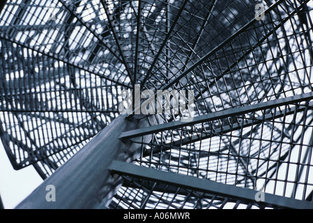 Strukturelle Details der Wendeltreppe militärische stillgelegten Wachturm in der Nähe von Plzen Tschechien Stockfoto