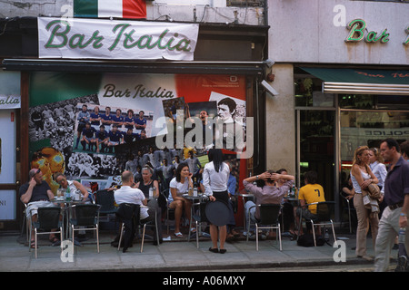 Bar Italia Dean Street Soho in London Stockfoto