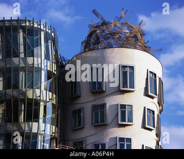 Detail der Dancing Lady Buidling Prag Stockfoto