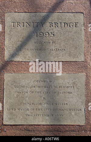 Trinity Brücke Santiago Calatrava Deansgate Salford England UK United Kingdom GB Großbritannien EU Europäische Union Europa Stockfoto