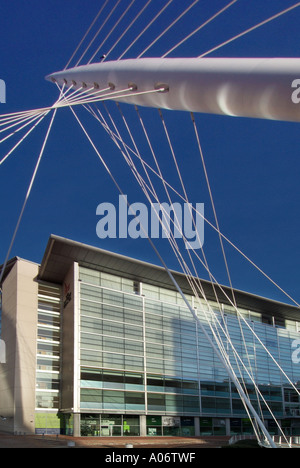 Trinity Brücke Santiago Calatrava Deansgate Salford England UK United Kingdom GB Großbritannien EU Europäische Union Europa Stockfoto