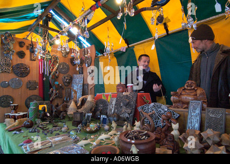 Manchester Albert Square Xmas deutsche Outdoormarkt England UK United Kingdom GB Großbritannien EU Europäische Union Europa Stockfoto