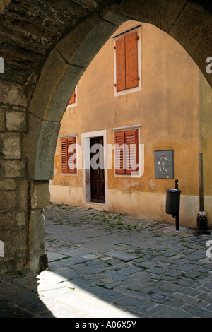 Slowenien Piran typische alten venezianischen Gasse Stockfoto