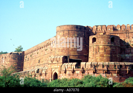 Agra Fort äußeren Befestigungen, Rajasthan, Indien Stockfoto