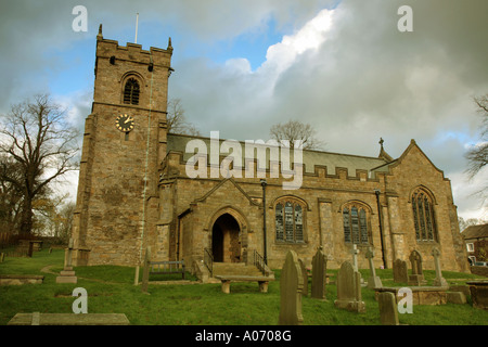Downham, Lancashire, St Leonards Church in Ribble Valley, UK, Europa Stockfoto