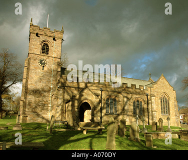 Downham, Lancashire, St Leonards Church in Ribble Valley, UK, Europa Stockfoto